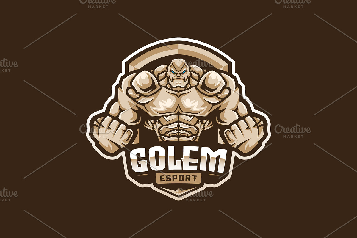 Golem Mascot Esport Logo, a Branding & Logo Template by prps.std (Photo 3 of 3)