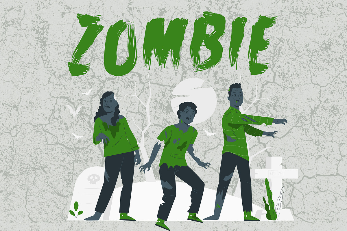 Zombie Attack Halloween Font, a Font by vladocar (Photo 4 of 8)