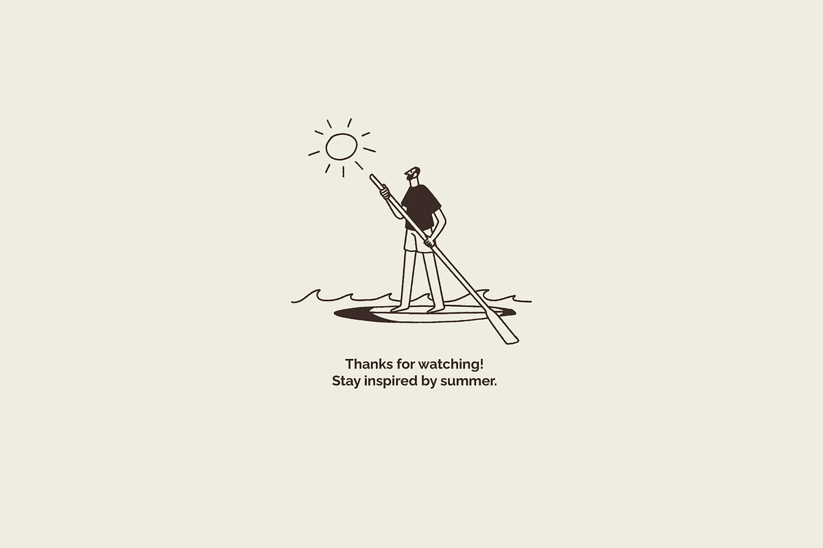 Warm Days: Summer Line Art, a Person Illustration by Olly Kava (Photo 10 of 10)