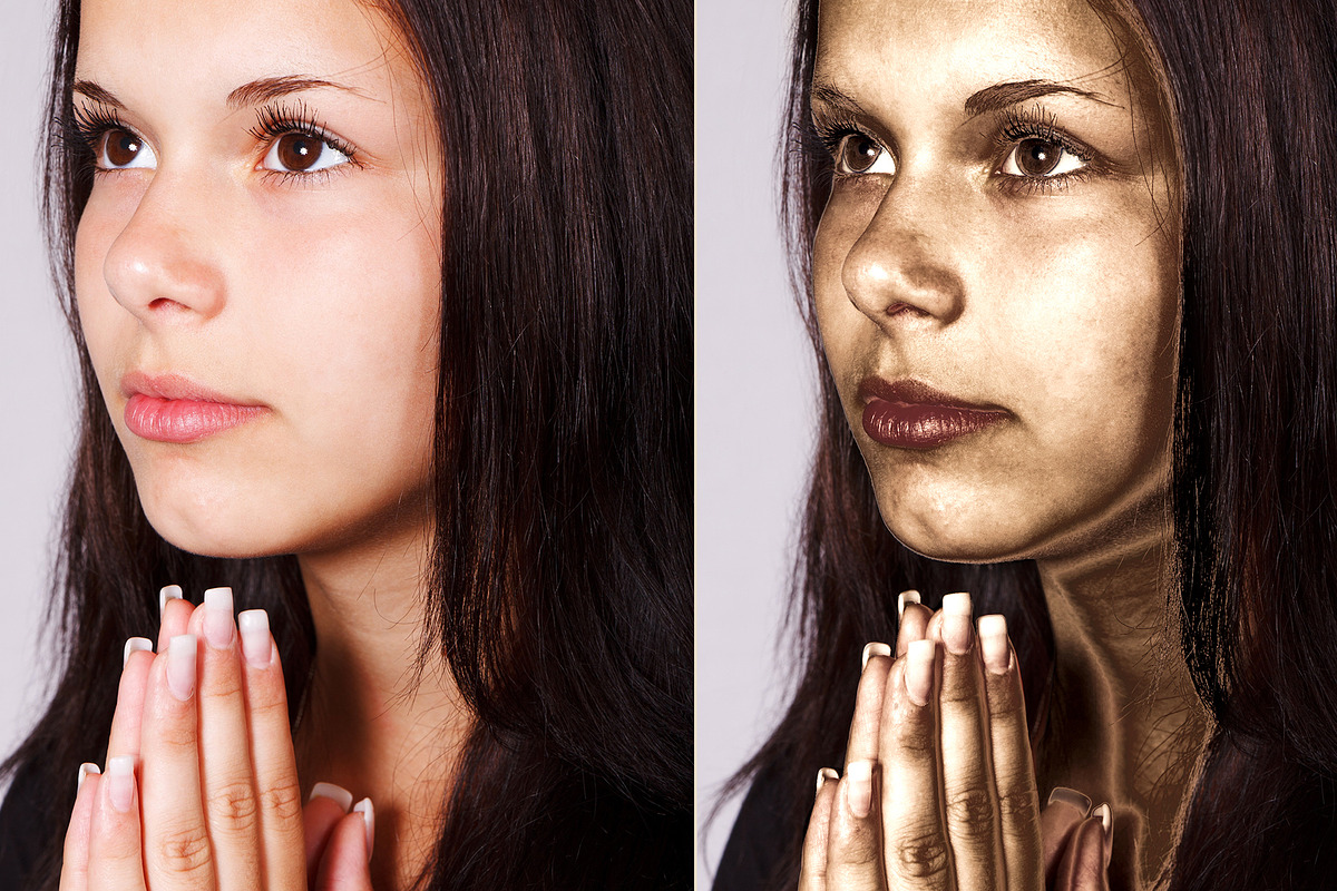 Golden Skin Photoshop Action preview 7