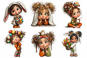 Easter Girl Clipart, an Illustration by Daily.Designs (Thumbnail 6 of 7)