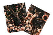 Dark Fantasy Deer Journal Paper, a Background Graphic by BusyDaydesign (Thumbnail 3 of 7)
