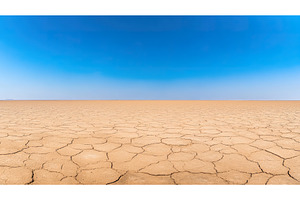 Expansive desert landscape under, a Nature Photo by Lermont51