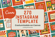 270 Retro Instagram Templates, a Templates & Theme by judayartworks (Thumbnail 1 of 7)