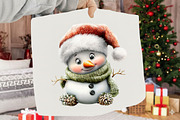 Whimsical Christmas Snowman Clipart, a Seasonal Illustration by SVGArt (Thumbnail 5 of 5)