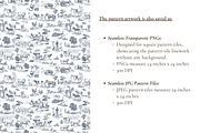 Rustic Farm Toile de Jouy Pattern, a Background Graphic by Hughes Studio (Thumbnail 6 of 7)