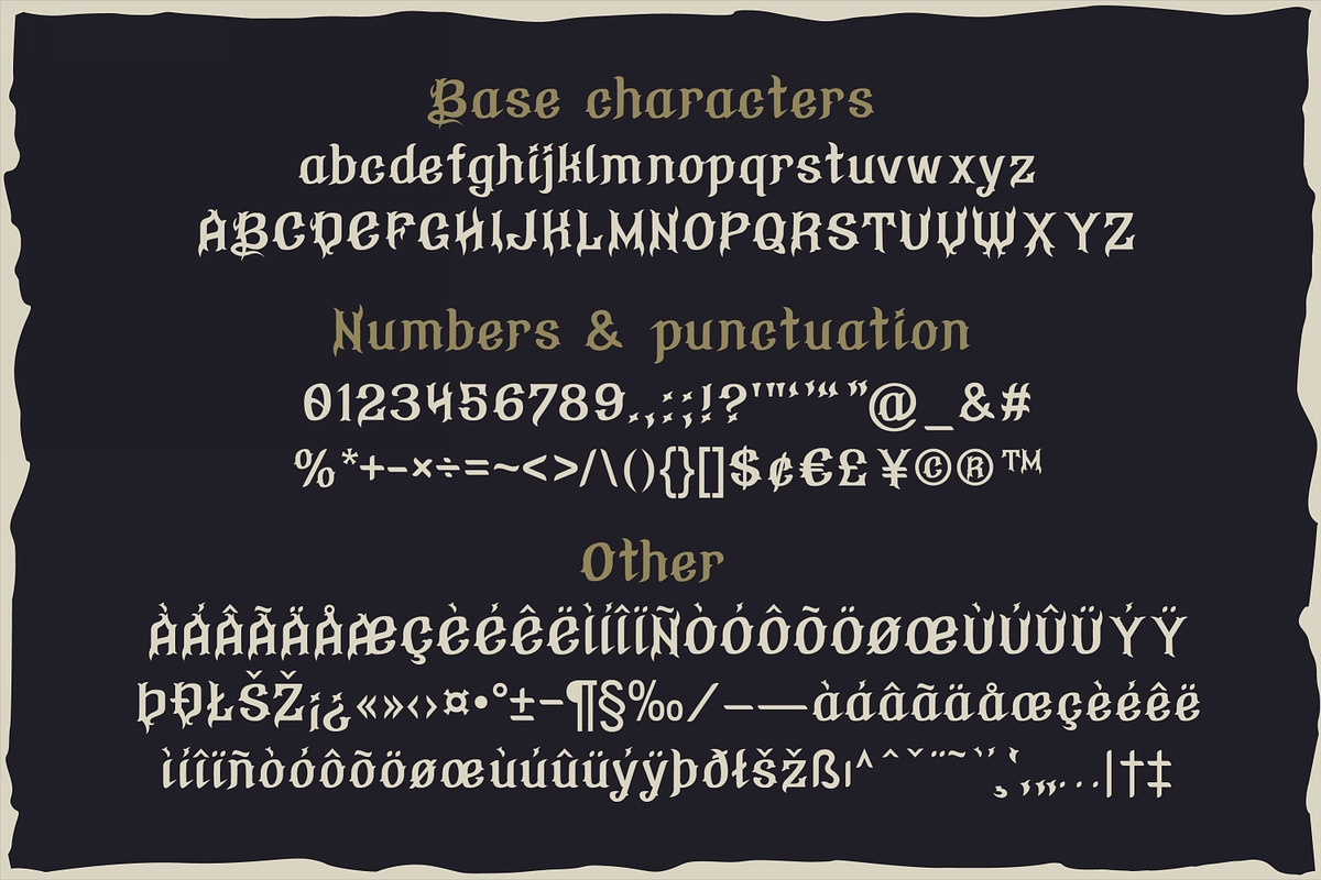 10 Vintage Font Families Bundle #3, a Blackletter Font by Fractal fonts & graphics (Photo 29 of 67)