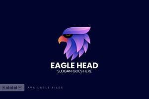 Eagle Head Gradient Colorful Logo, a Branding & Logo Template by ivan_artnivora