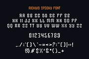 Rickwo Spooky - Halloween Font, a Blackletter Font by Iqsiart Studio (Thumbnail 7 of 8)