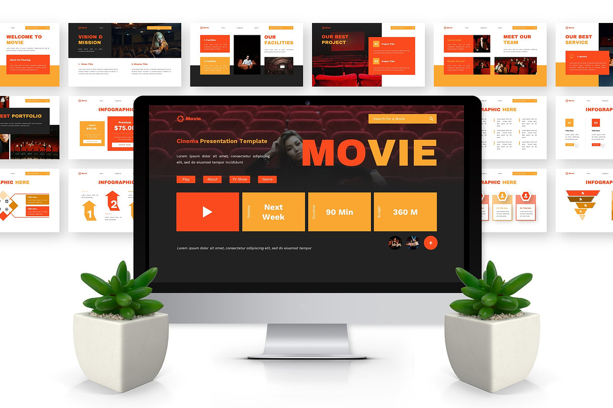 Movie - Cinema Powerpoint preview 2