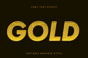 Gold Glitter Sparkle Text Effect, a Templates & Theme by studiogstock