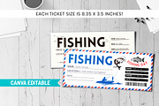 Fishing Ticket Gift Voucher Template, a Stationery Template by Snapybiz (Thumbnail 1 of 10)