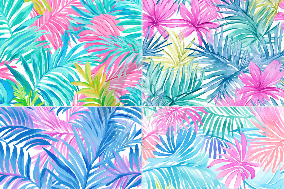 Tropical Leaves Pattern, a Pattern Graphic by Paper & Pattern Studio (Photo 6 of 8)