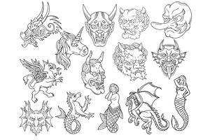 ProCreate Traditional Tattoo Stamps