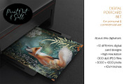 Fox & Fern Postcard Illustration Set, an Animal Illustration by The Dutch Lady Designs (Thumbnail 2 of 8)