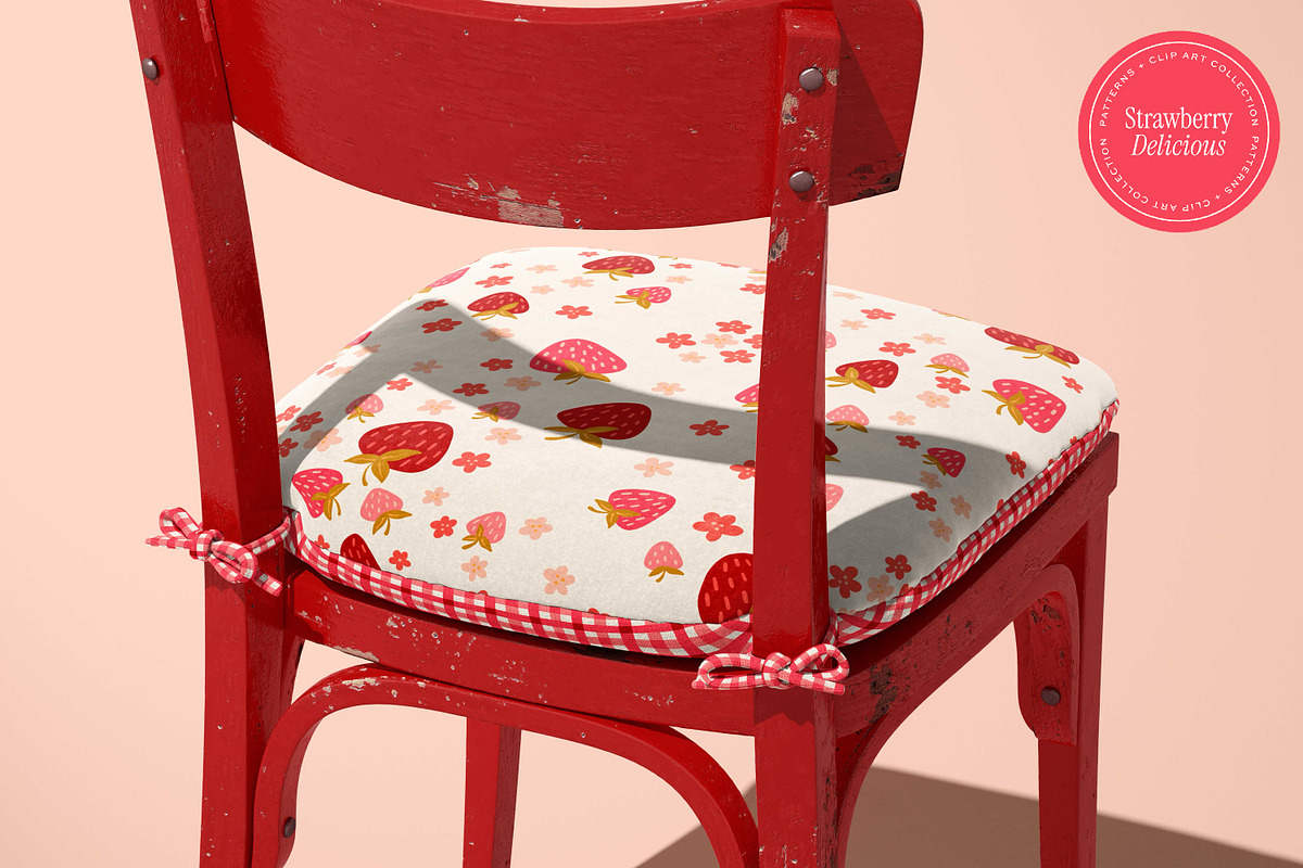 Strawberry Patterns & Clip Art, a Pattern Graphic by Eclectic Anthology (Photo 11 of 12)