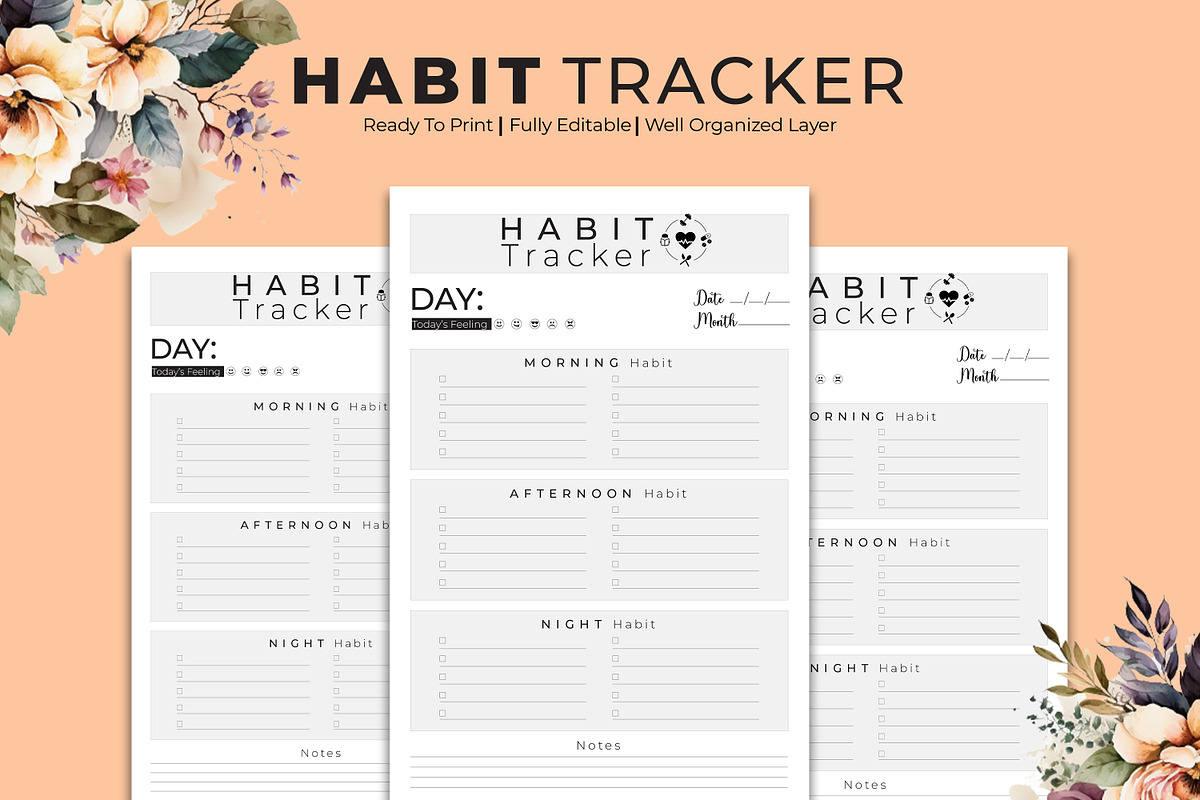 Habit Tracker 365 Days Kdp Interior, a Stationery Template by Hurairagraphics (Photo 1 of 4)