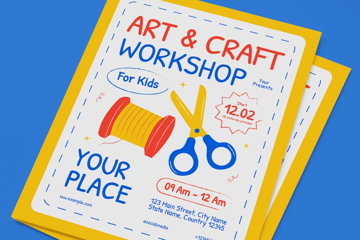 Art & Craft Workhsop For Kids Flyer preview 2