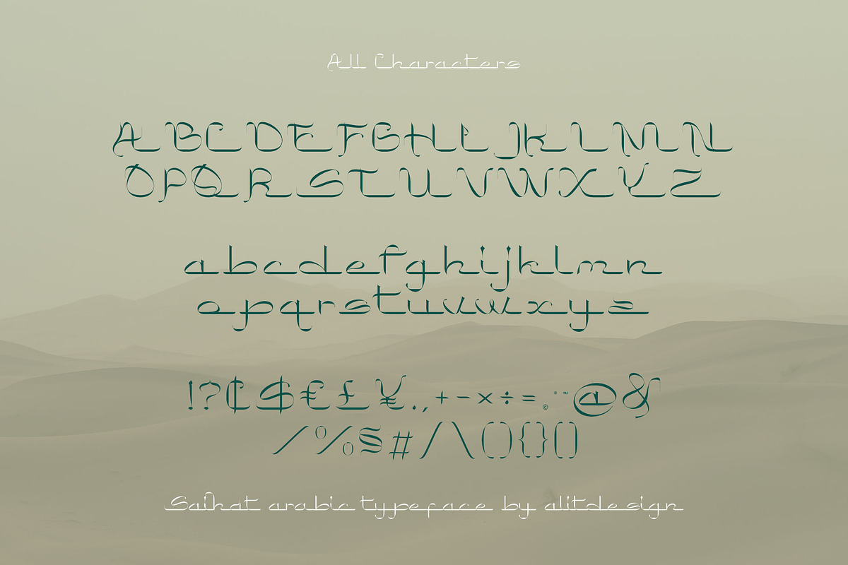 Saihat Arabic Typeface, a Script Font by alit design (Photo 8 of 15)