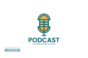 Podcast Simple Mascot Logo, a Branding & Logo Template by ivan_artnivora
