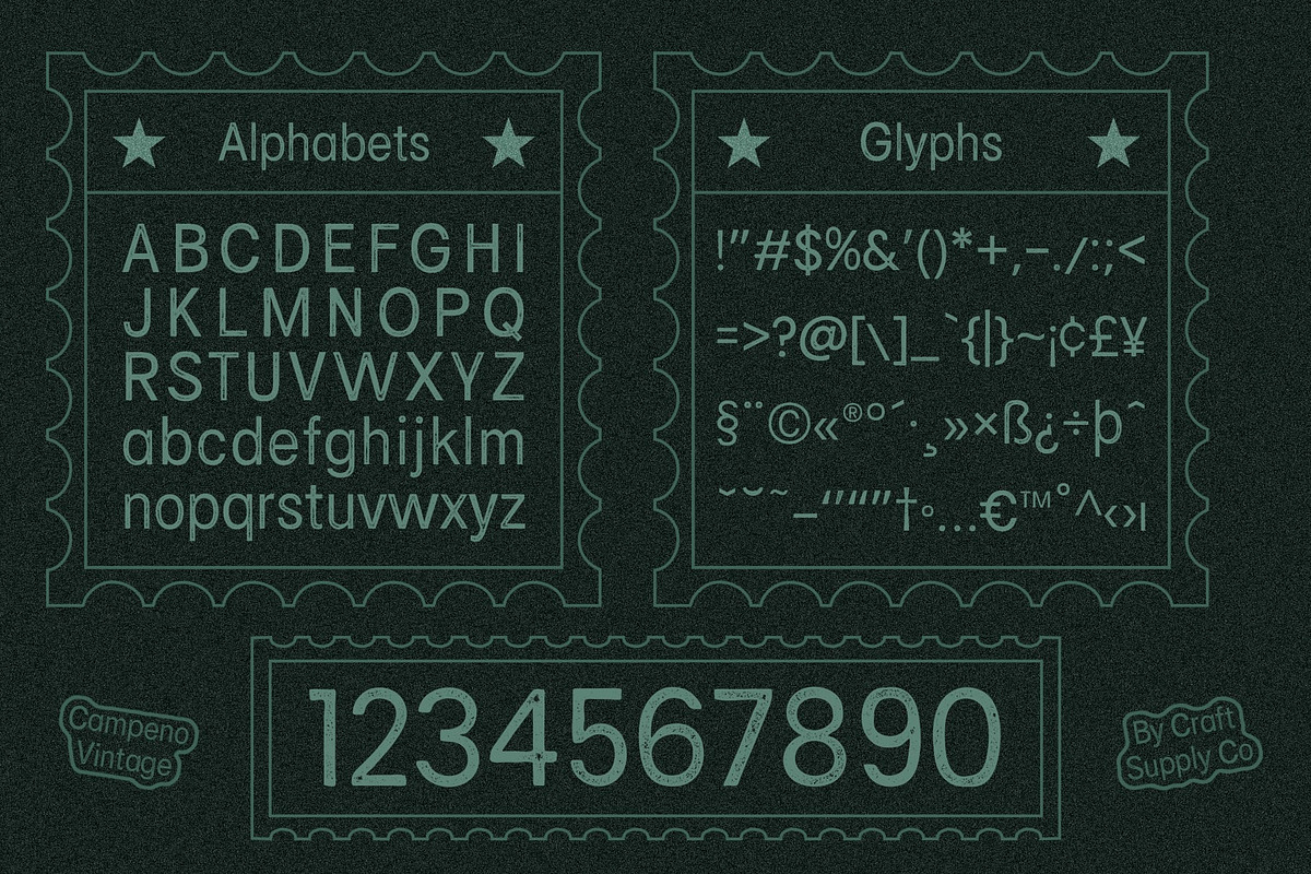 Campeno Vintage, a Sans Serif Font by Craft Supply Co. (Photo 7 of 8)