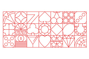 Casino or gambling game pattern, an Object Illustration by Vector Tradition