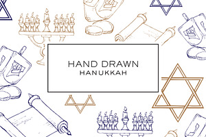 Hand Drawn Hanukkah Clipart