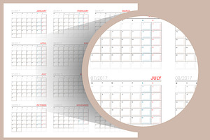 Calendar 2017 Planner Design