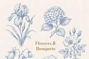 Vintage Toile de Jouy Frames Florals, an Object Graphic by Olya Creative (Thumbnail 3 of 15)