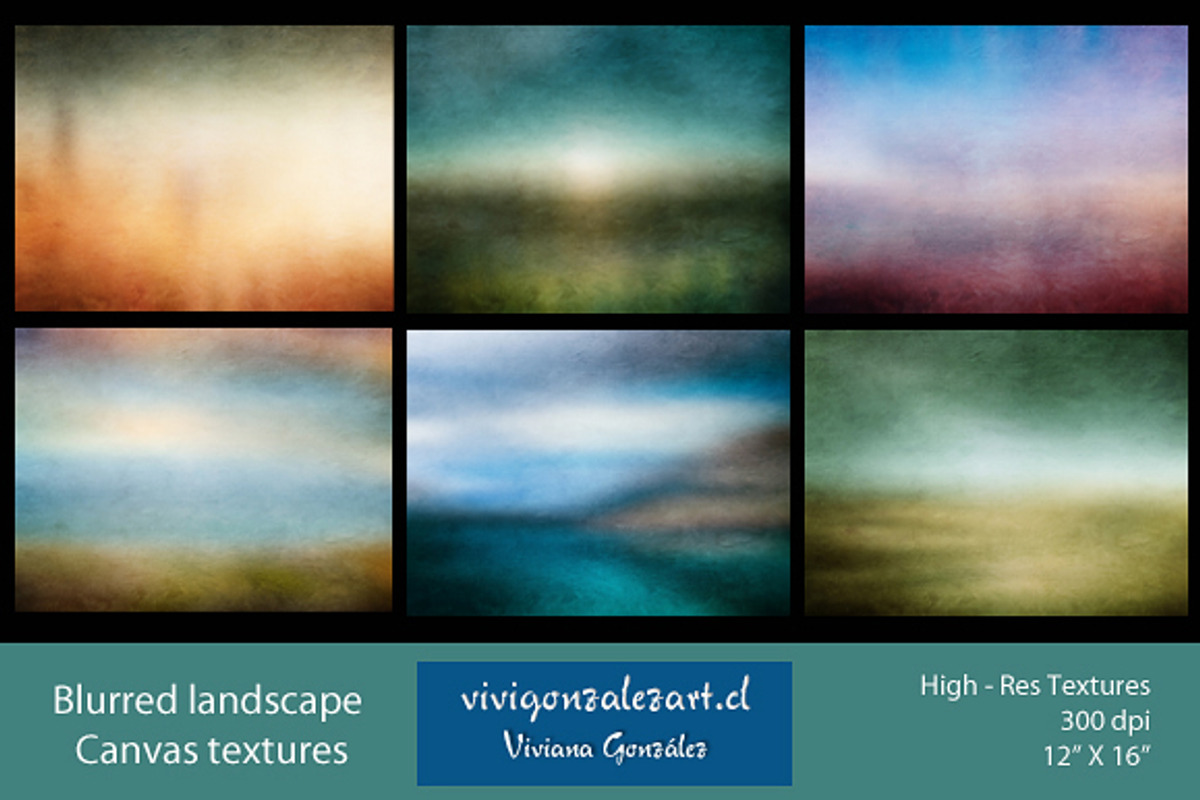 Blurred landscape canvas textures