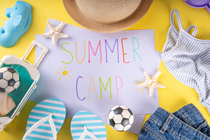 Kids summer camp invitation background, a School & Education Photo by Rimma
