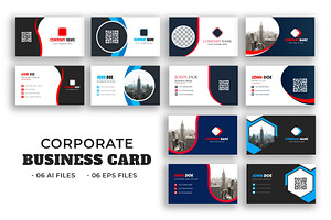 Corporate Business Card Template, a Business Card Template by nandinigraphics
