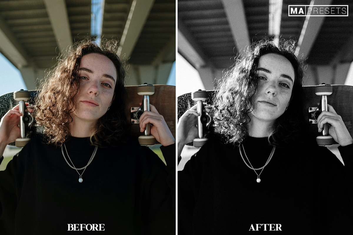 10 BLACK and WHITE Lightroom Presets, a Preset Add-On by MaPresets (Photo 7 of 14)