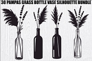 Pampas Grass Bottle Vase Bundle, an Illustration by Gaye Art (Thumbnail 1 of 31)