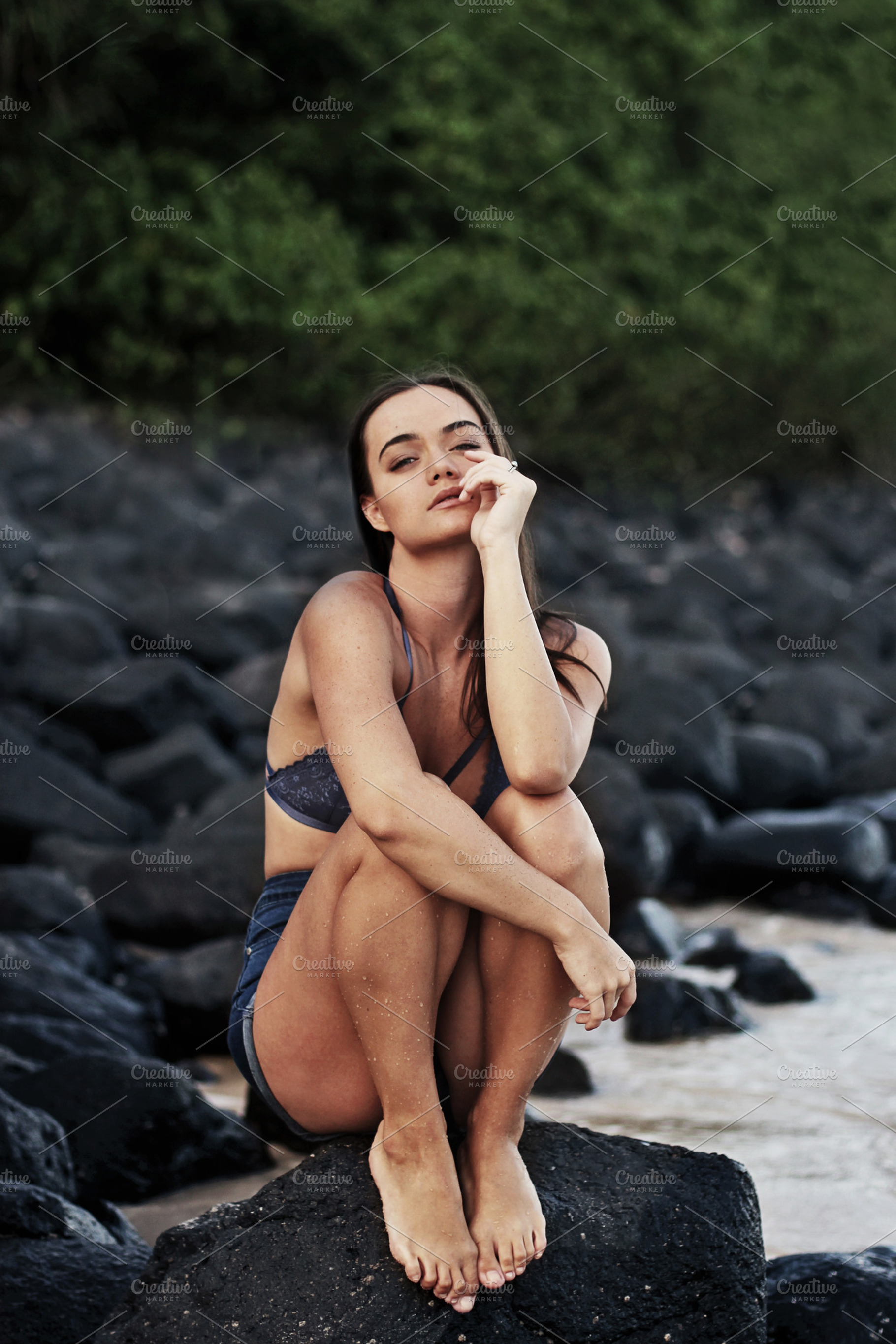 Trendy woman at beach, a Beauty & Fashion Photo by Chris Joel Campbell