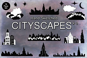 Handsketched Cityscape Clipart Set 2, an Illustration by Lone Star I&D (Thumbnail 5 of 5)