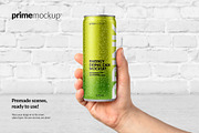 250 ml Energy Drink Can Mockup Set, a Cups & Container Mockup by PrimeMockup (Thumbnail 3 of 11)