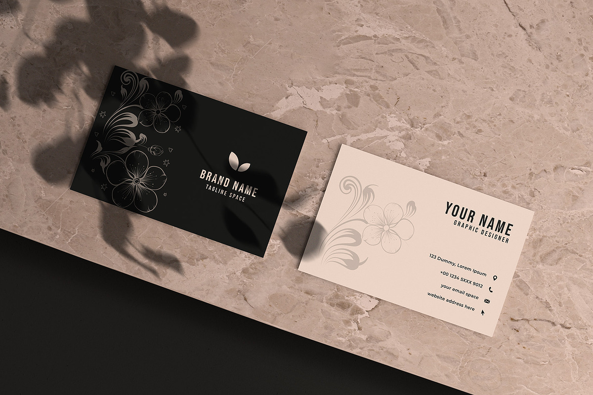 Luna Grace –Minimalist Business Card, a Marketing Template by Cubex Design (Photo 2 of 5)