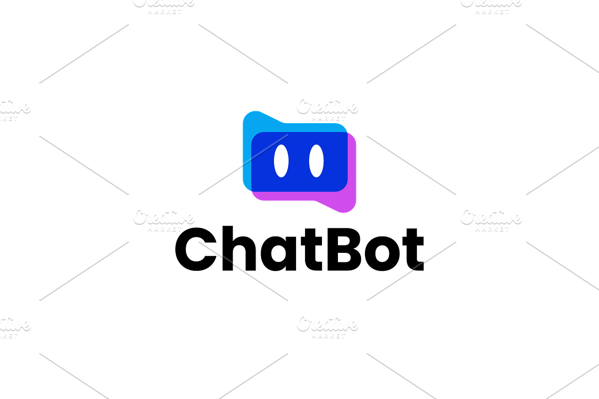 Chatbot logo template illustration, a Branding & Logo Template by Dyn Studio (Photo 2 of 2)