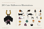 203 Cute Halloween Illustrations, a Seasonal Illustration by designvectx (Thumbnail 1 of 11)