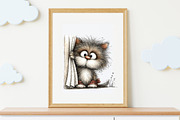 Peeking Kitten Watercolor Clipart, an Animal Illustration by Nicolle's Colorful Art (Thumbnail 7 of 9)
