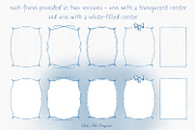 Watercolor Hand-Drawn Blue Frames, an Object Graphic by Solo Art Original (Thumbnail 4 of 12)