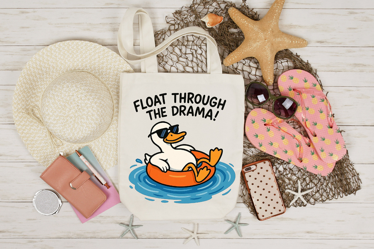 Funny Goose Embroidery PNG, an Illustration by Designking (Photo 4 of 4)