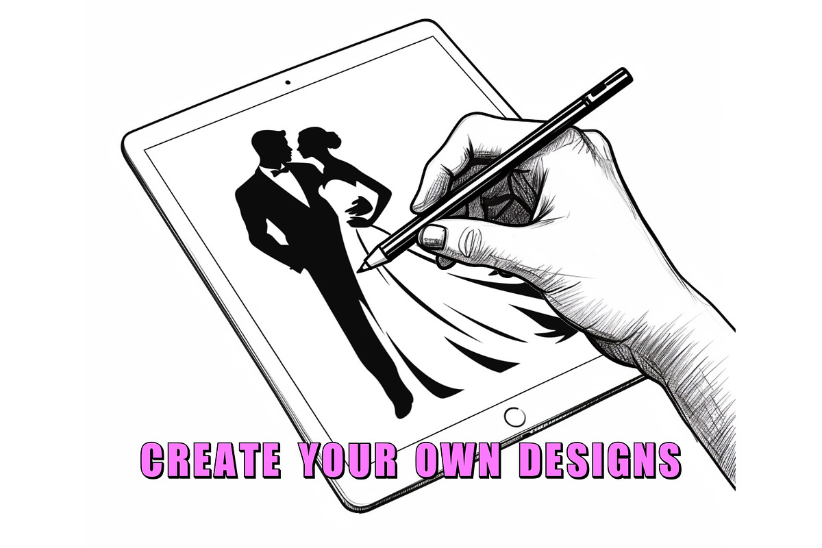 50 Couple Silhouette Procreate Stamp, a Brush Add-On by Procreate Sale (Photo 3 of 6)