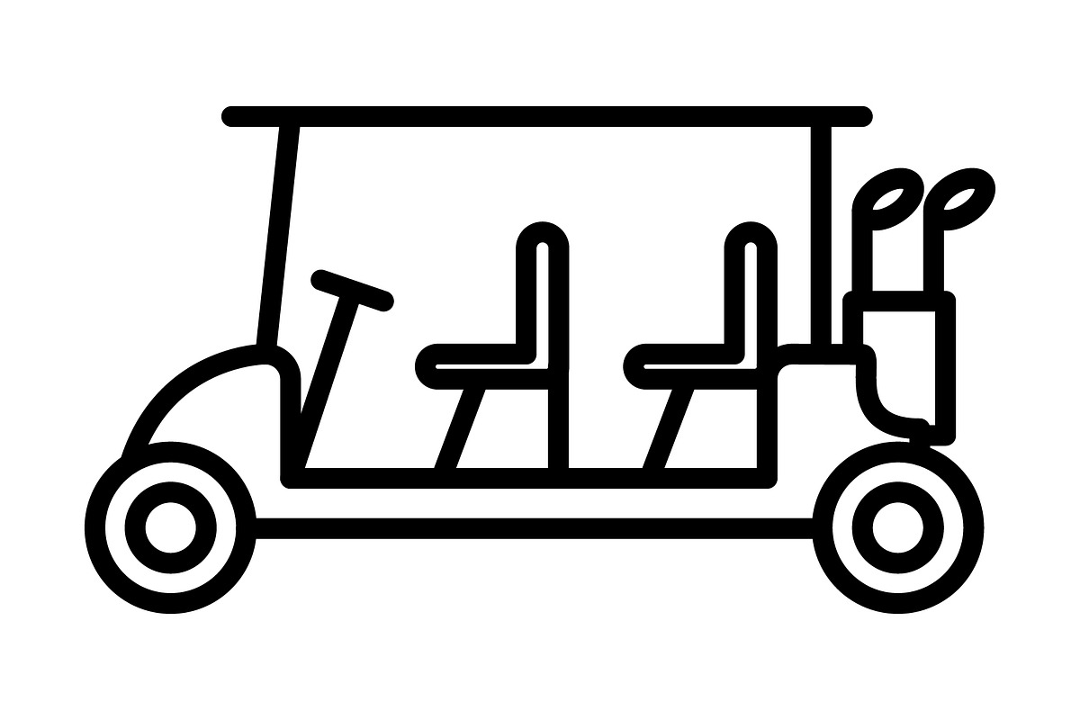 Golf Cart icon, an Outline Icon by Sumberpangan (Photo 5 of 5)