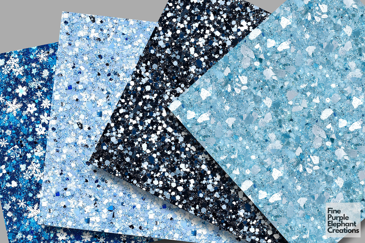 Winter Snowflake Glitter Holiday JPG, a Texture Graphic by Fine Purple Elephant (Photo 3 of 5)