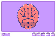 Brain Cartoon Vector Icons, a Person Illustration by Artstorystudio (Thumbnail 1 of 3)
