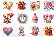 Glittery valentine clipart sublimati, an Illustration by RobertsArt (Thumbnail 4 of 7)