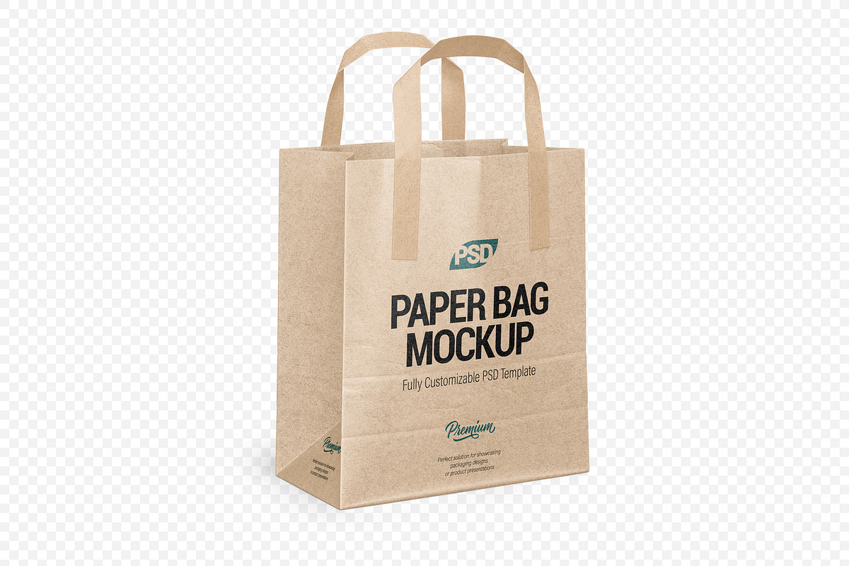 Kraft Paper Bag & Handles PSD Mockup, a Packaging Mockup by LoopAll (Photo 2 of 10)