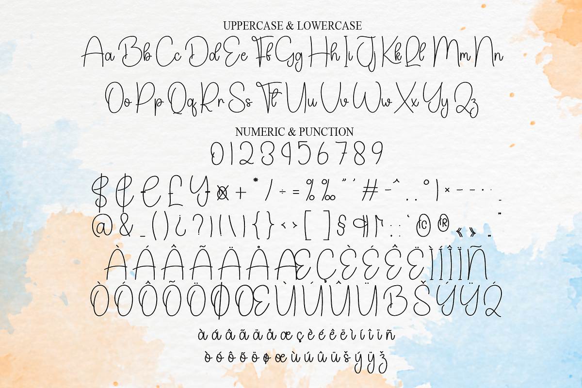Watercolour | Script Font, a Handwritten Font by Scratchones (Photo 7 of 9)